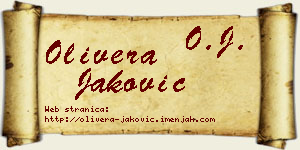 Olivera Jaković vizit kartica